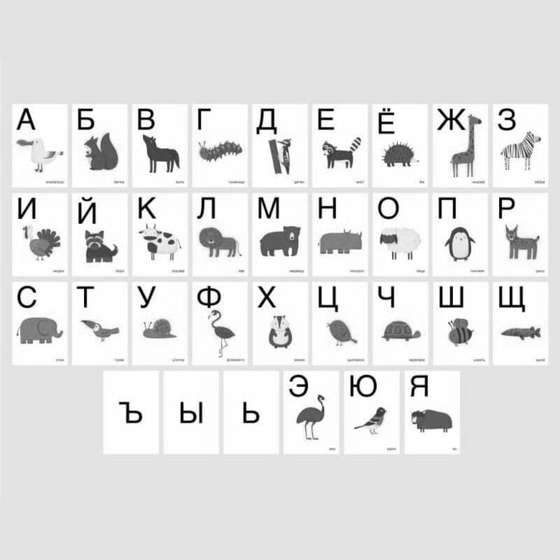 Printable Russian Letters Flashcards