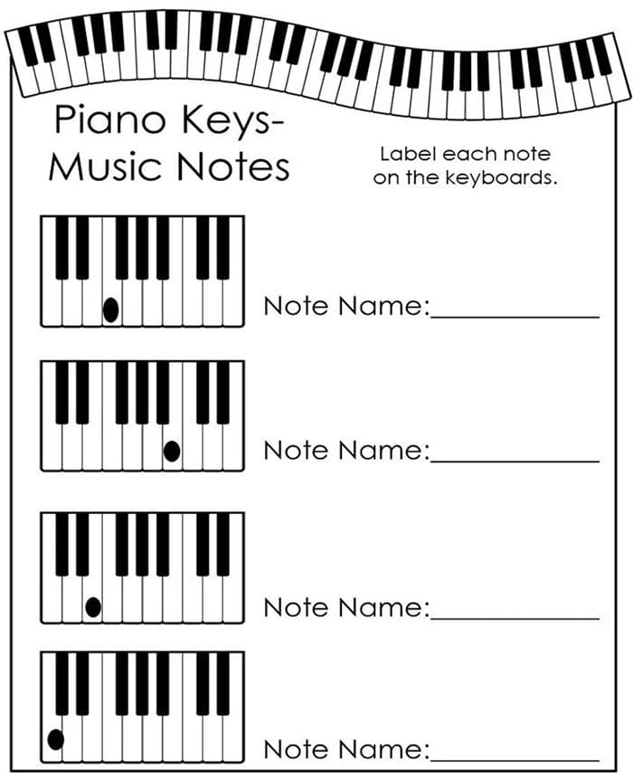 Printable Simple Piano Notes
