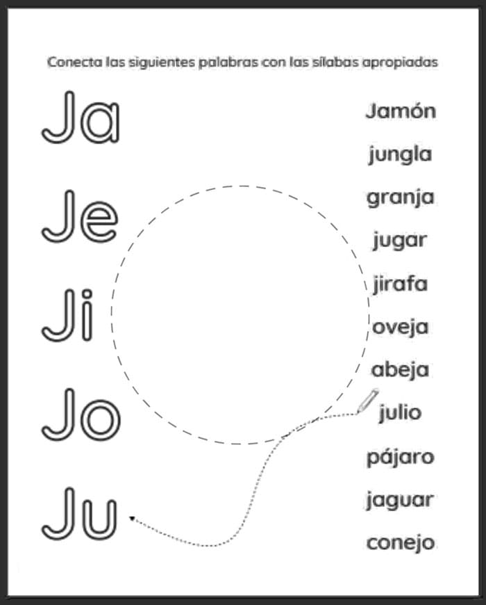 Printable Spanish Names Letter J