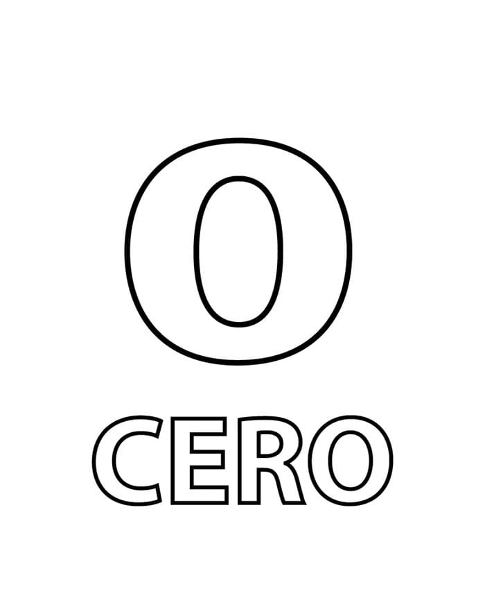 Printable Spanish Numbers Zero
