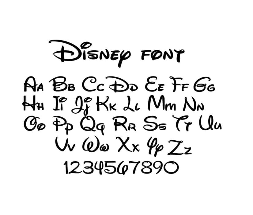 Printable Walt Disney Font Letters