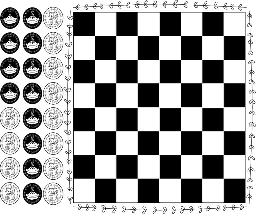 Printable Checkerboard Game Pieces