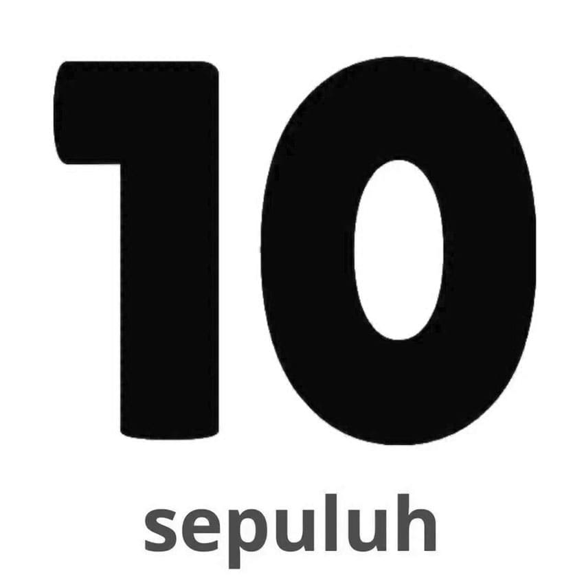 Printable Indonesia Number 10