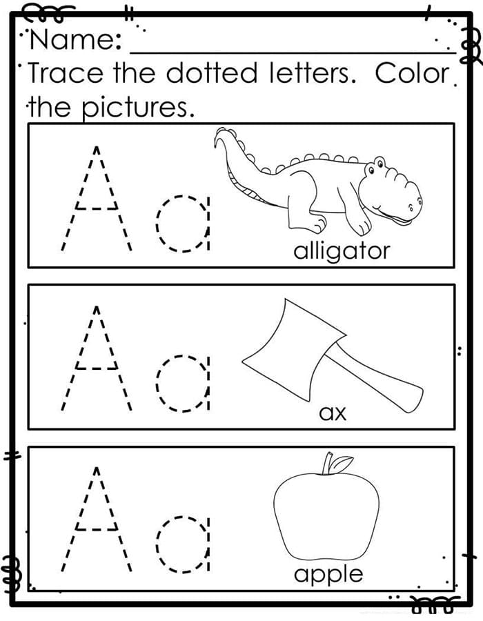 Printable Letter A Tracing Blank