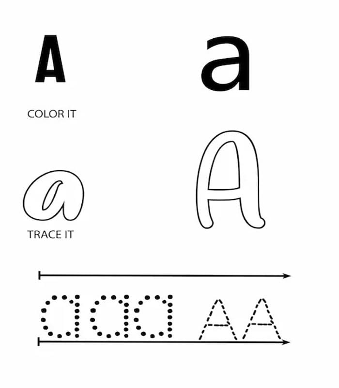 Printable Letter A Tracing Bold