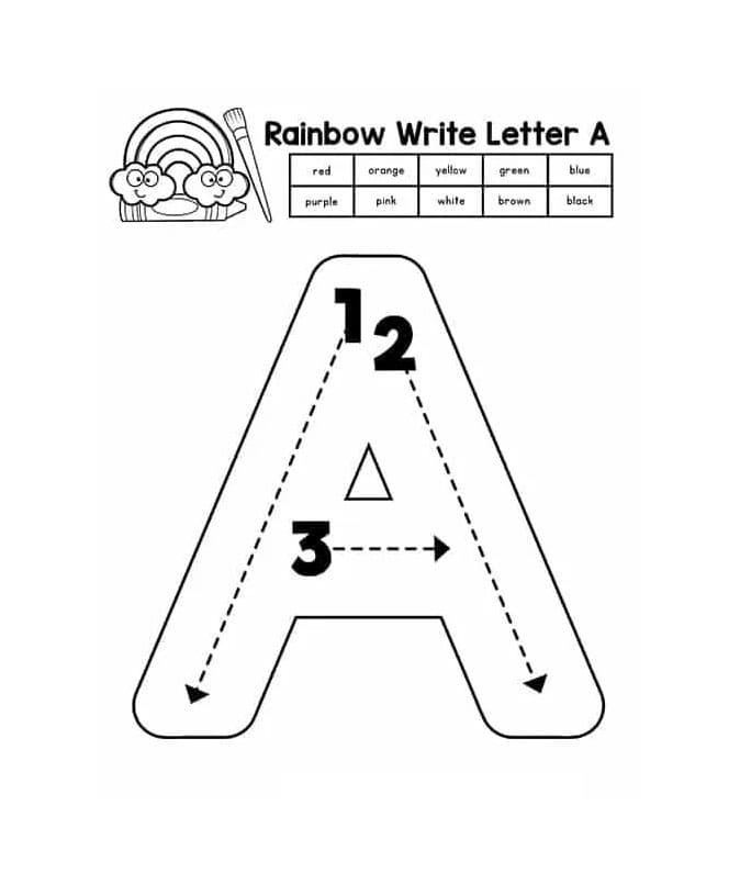 Printable Letter A Tracing Preschool
