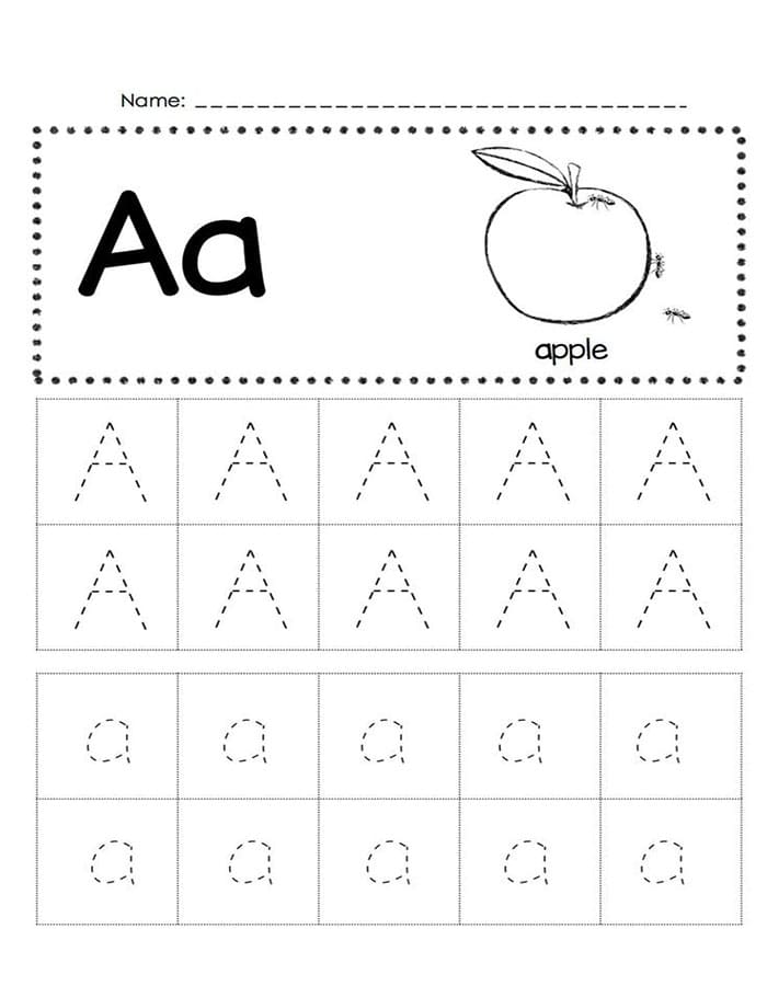 Printable Letter A Tracing Worksheets