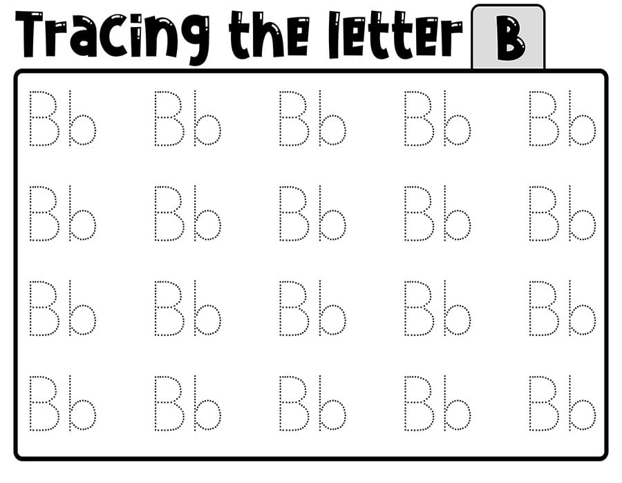 Printable Letter B Tracing Activity