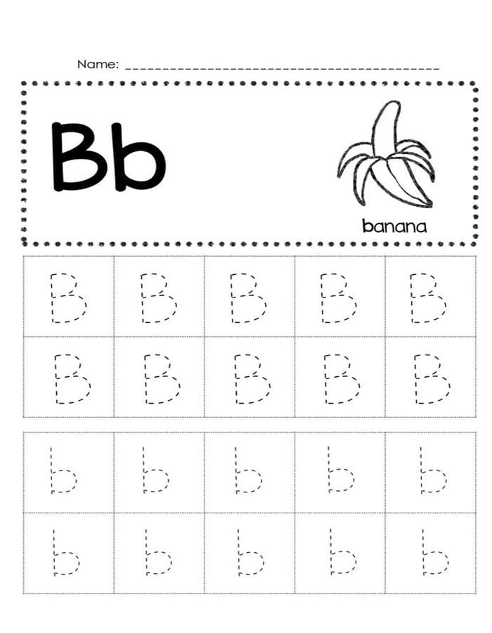 Printable Letter B Tracing Worksheets Free