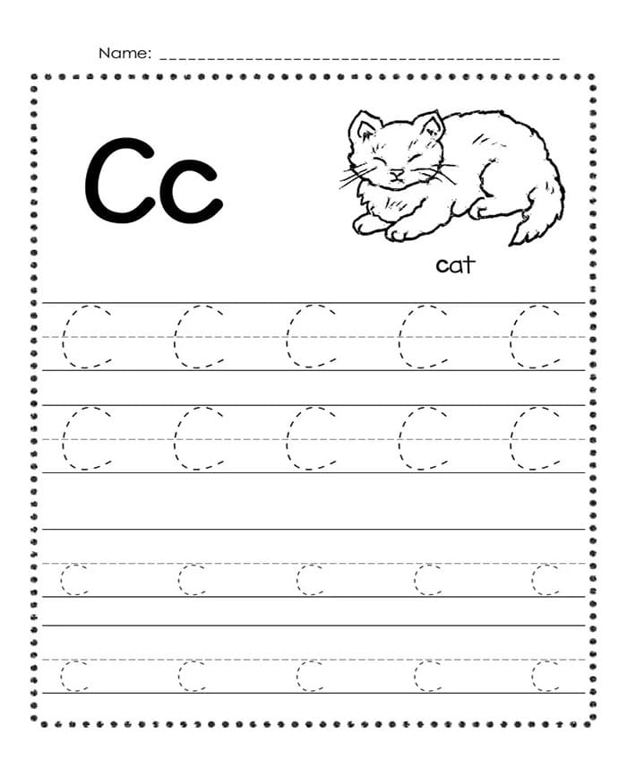 Printable Letter C Tracing Paper