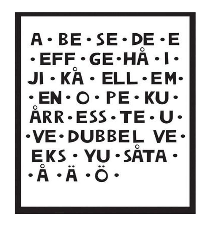 Printable Letters In Swedish