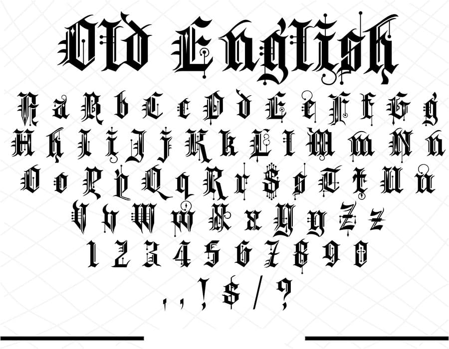 Old English Latin Letters
