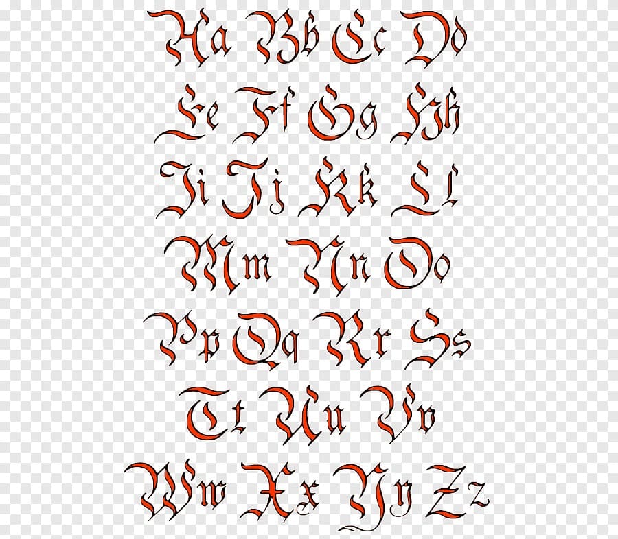 Printable Old English Latin Letters Design