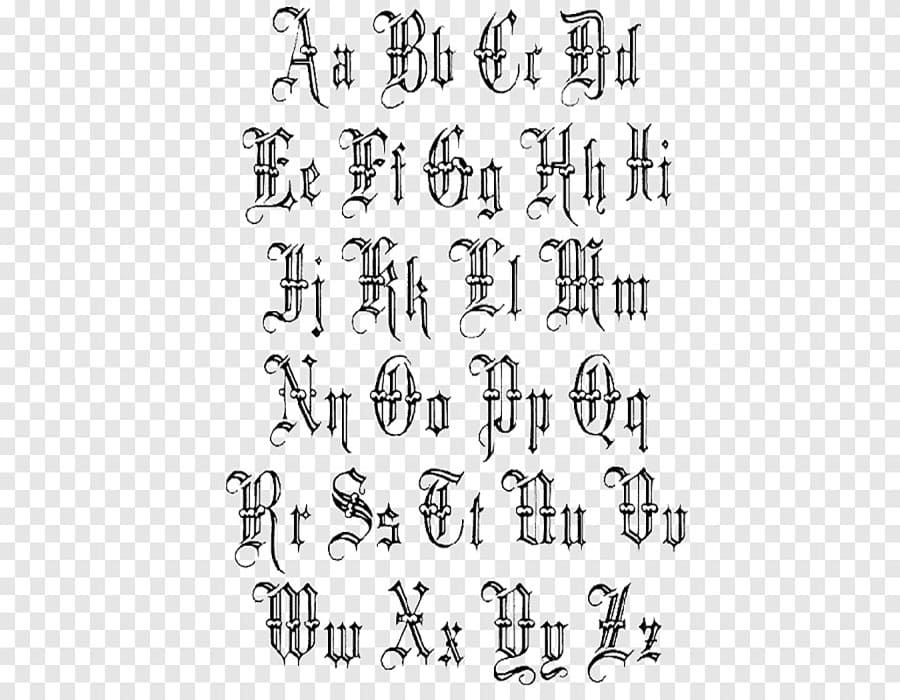 Printable Old English Latin Letters Examples