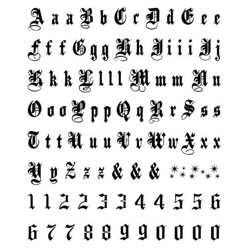 Printable Old English Latin Letters Generator
