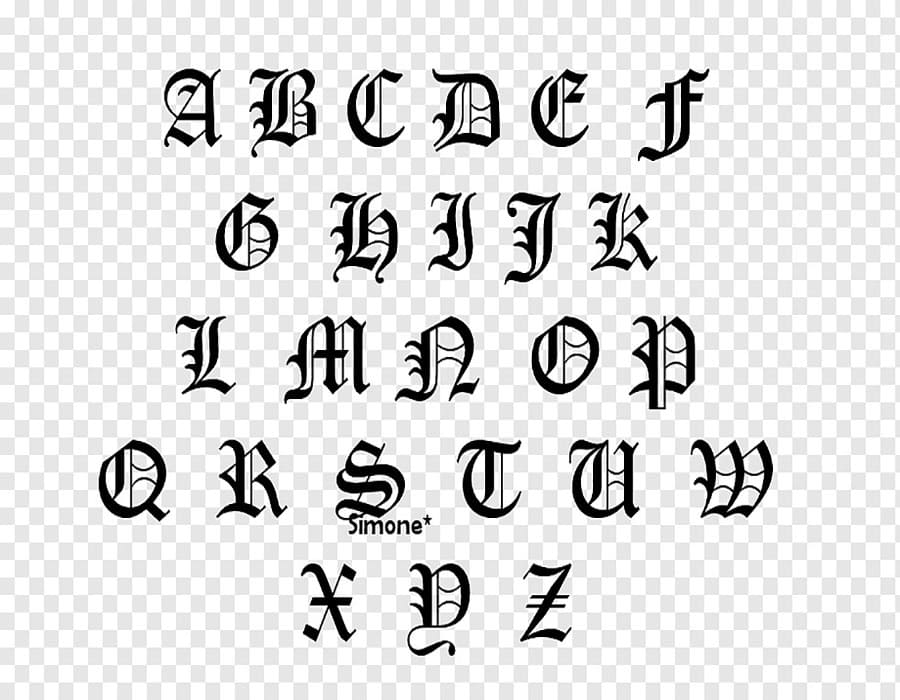 Printable Old English Latin Letters Style