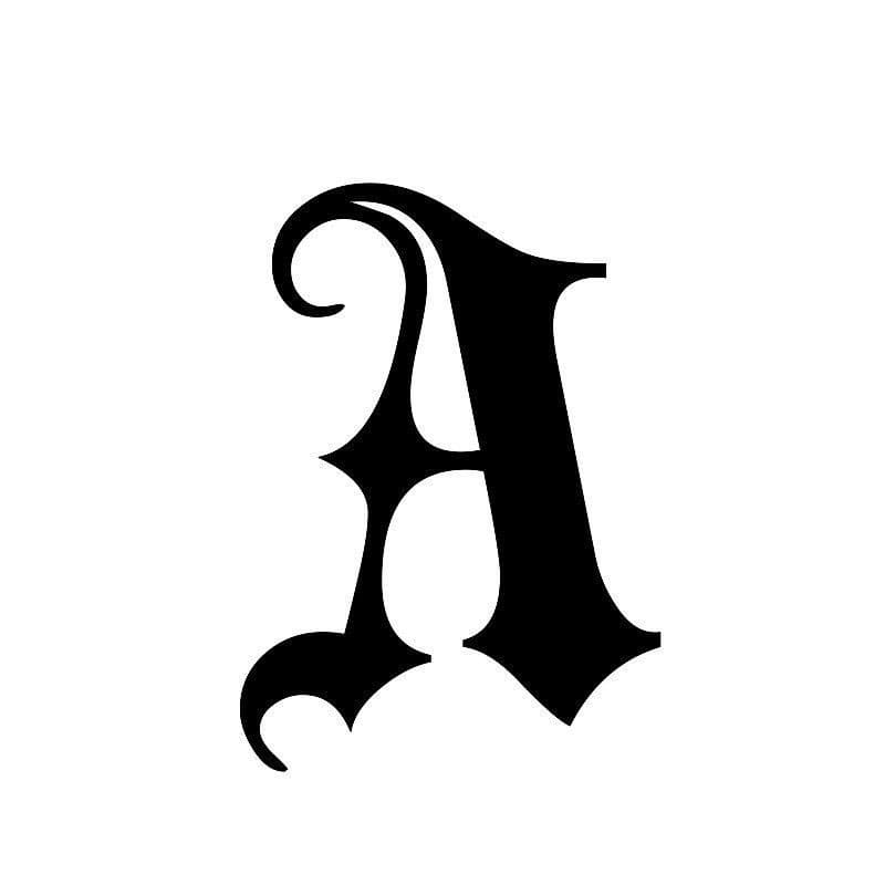 Printable Old English Letter A