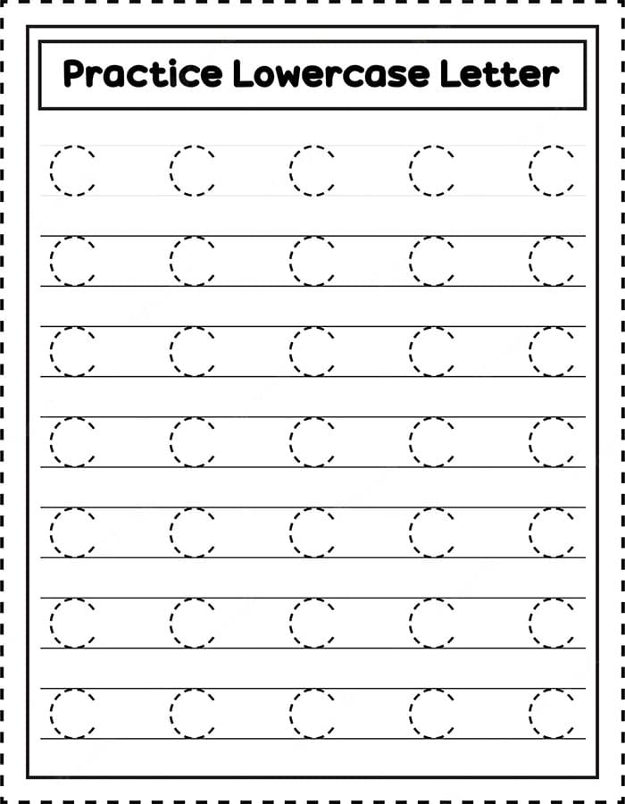 Printable Practice Tracing Letter C