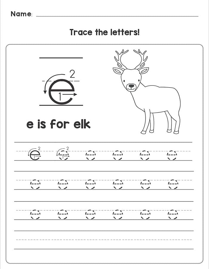 Printable Tracing Of Letter C