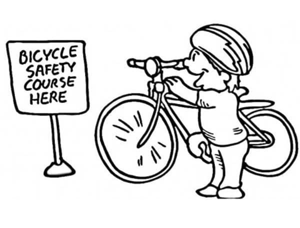 Bicycle Safety Coloring Pages