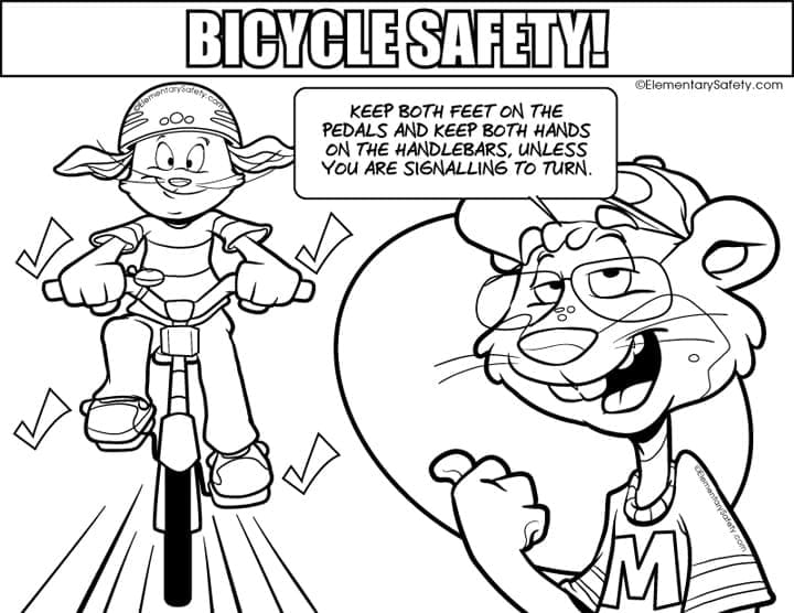 Bicycle Safety-How To Ride coloring page