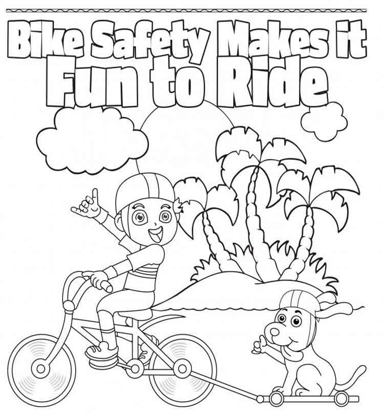Bicycle Safety Sheets coloring page