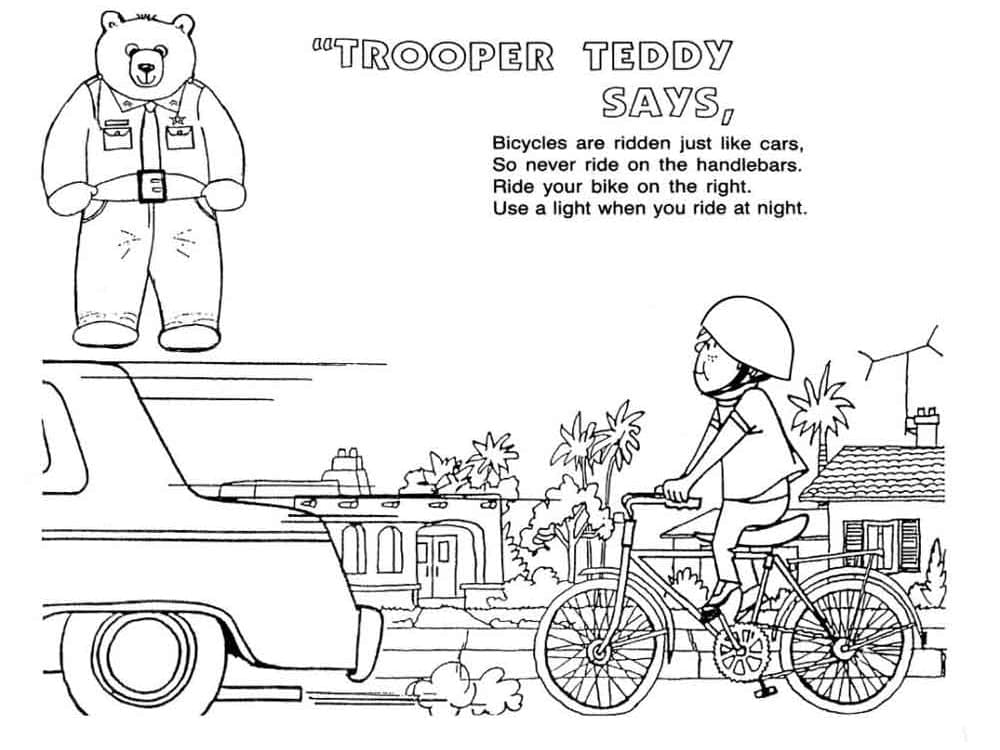 Bicycle Safety for Children coloring page