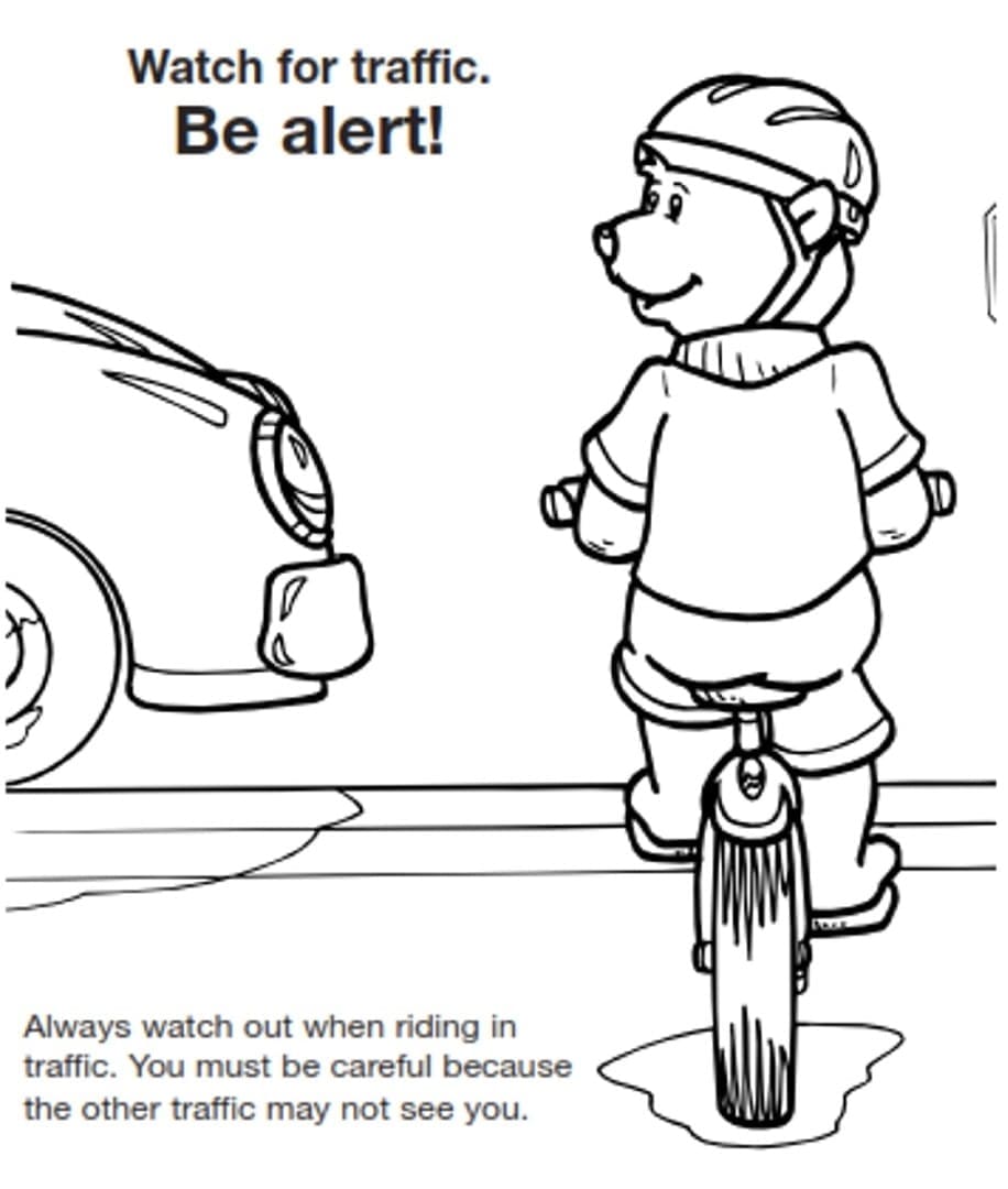 Bicycle Safety for Kids coloring page