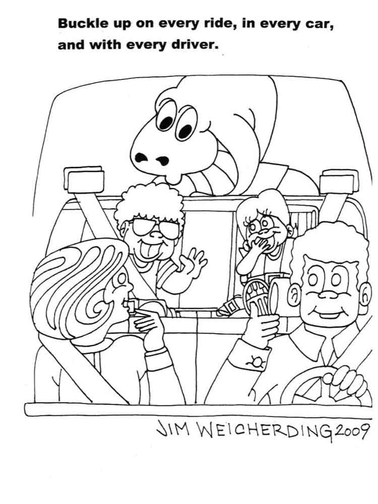 Car Safety Coloring Pages