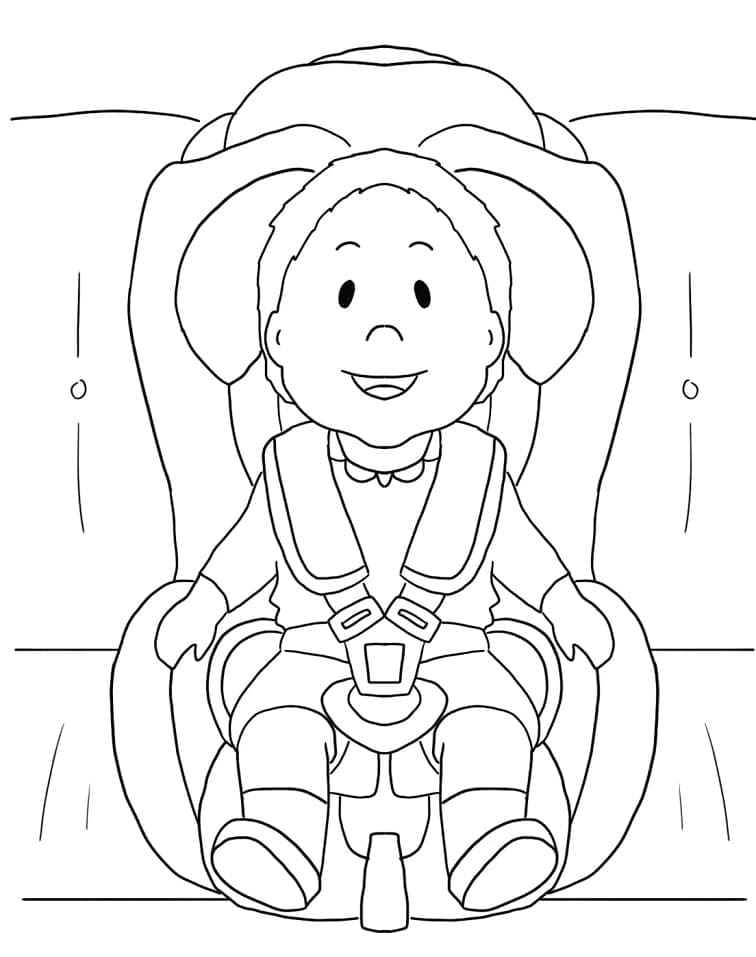 Car Seat Safety - Car Safety coloring page