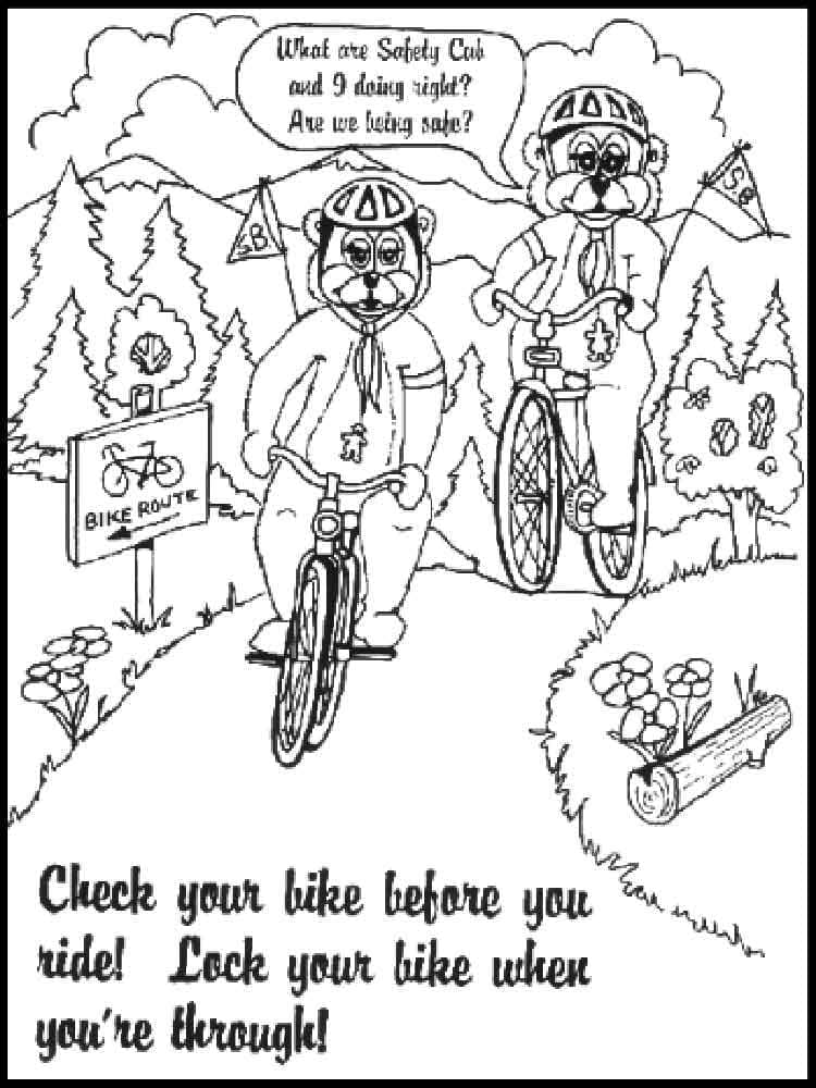 Check Your Bike Before Ride-Bicycle Safety coloring page