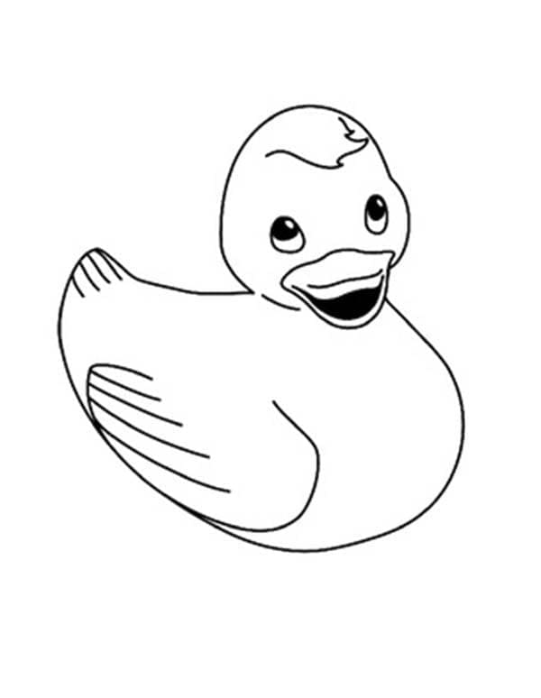 Cute Rubber Duck coloring page