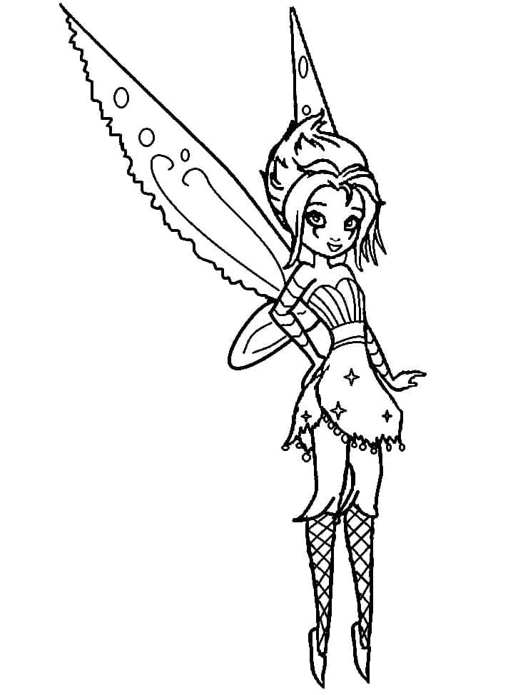 Emo Fairy coloring page