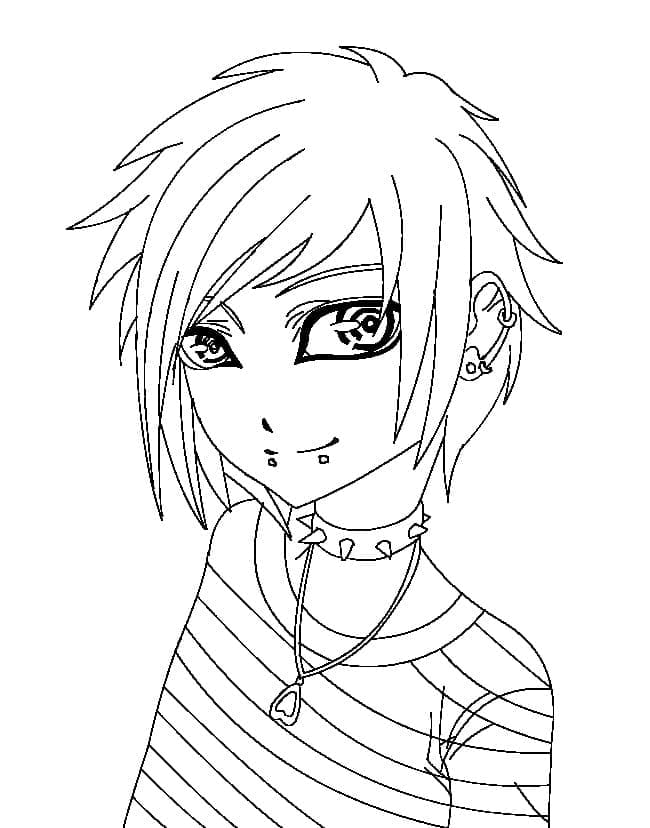 Emo to Color coloring page