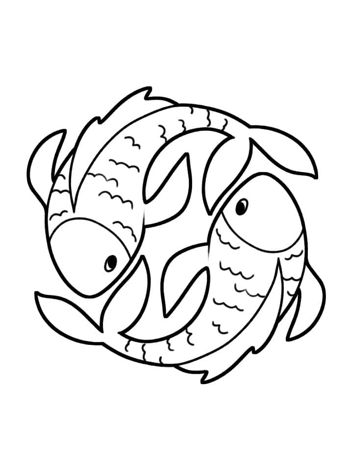 Free Pisces to Print coloring page