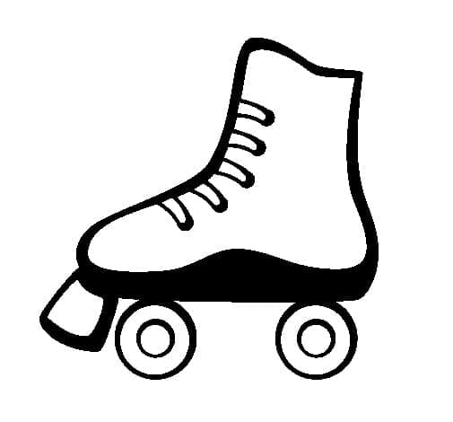 Free Printable Roller Skate coloring page