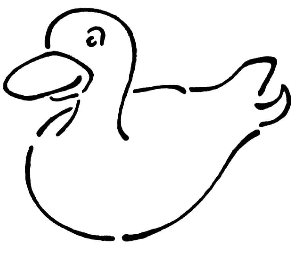 Free Printable Rubber Duck coloring page