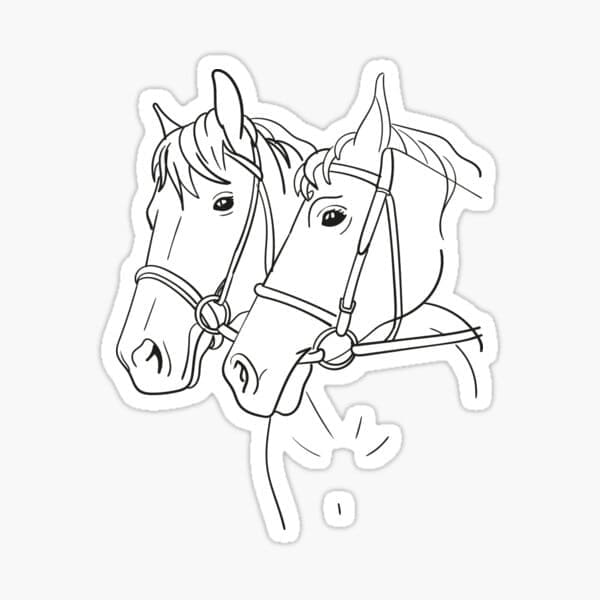 Horse Stickers coloring page