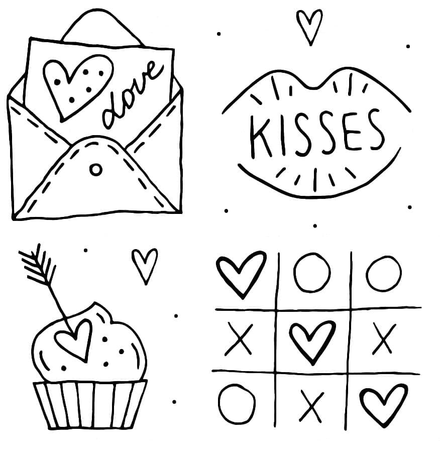 Love Stickers coloring page