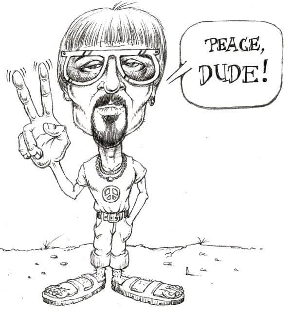Peace Dude coloring page