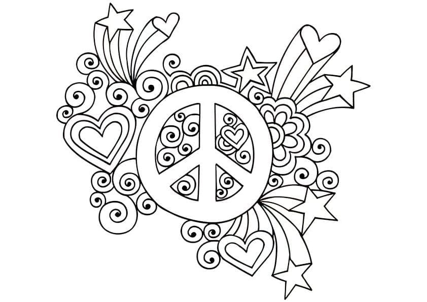 Peace for Adults coloring page