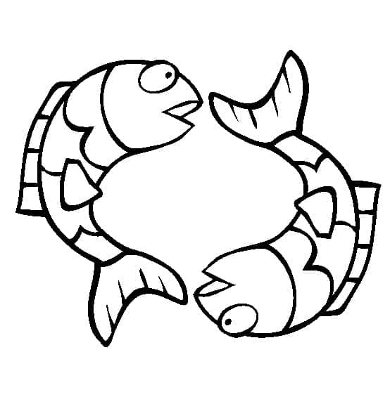 Pisces for Kids coloring page