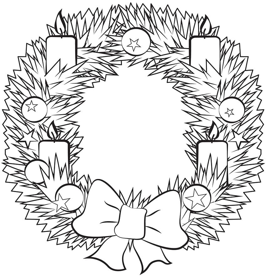 Printable Advent Wreath Template