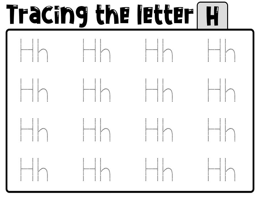 Printable Alphabet Tracing Letter H