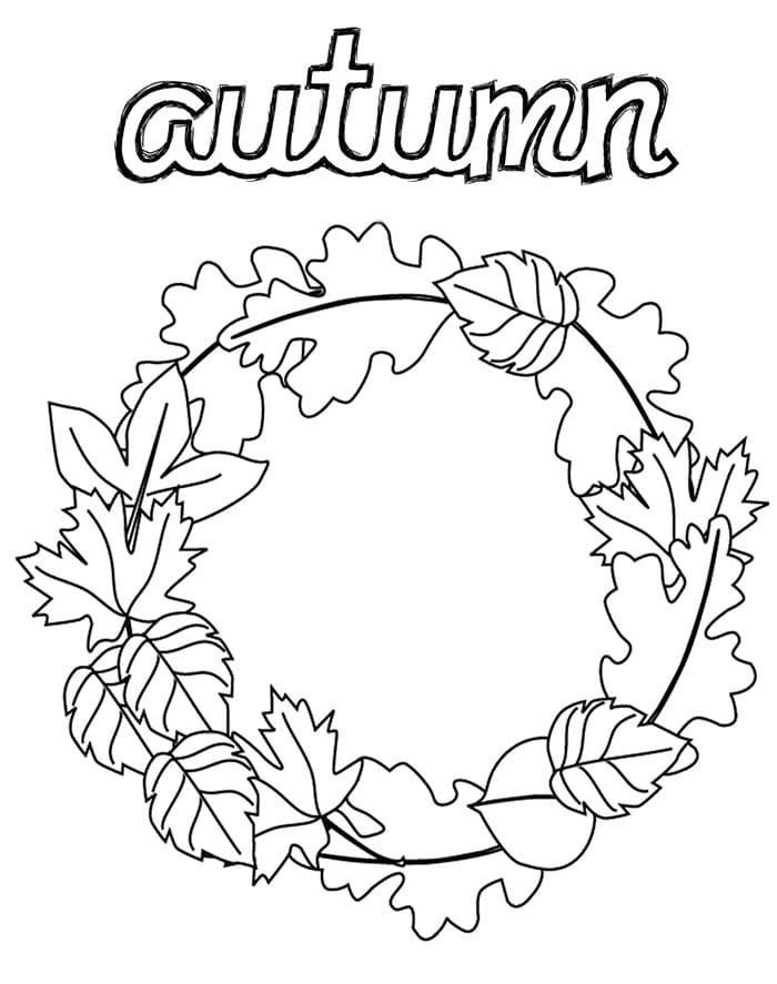 Printable Autumn Wreath Template