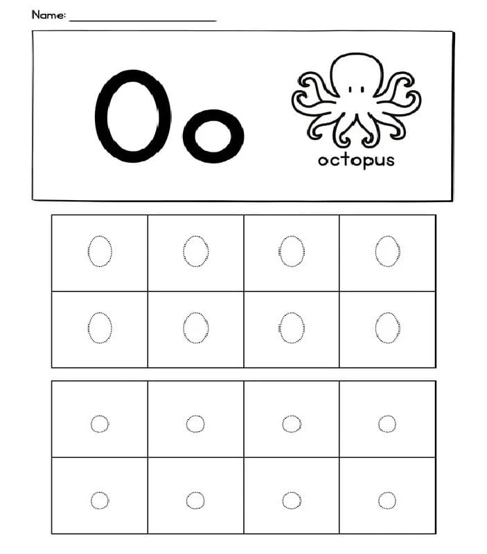 Printable Free Letter O Tracing Worksheets