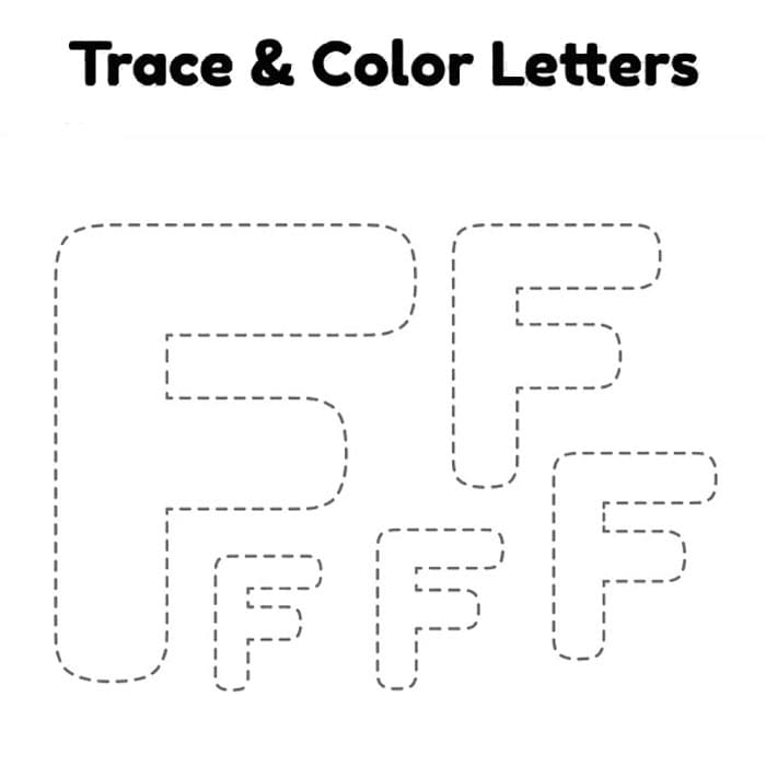Printable Letter F Tracing Coloring