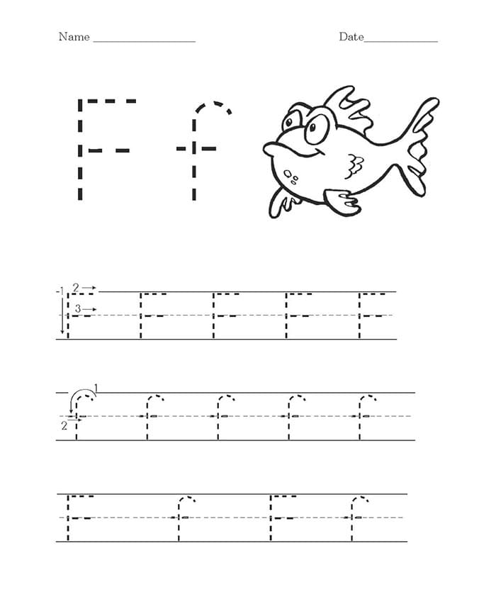 Printable Letter F Tracing Easy