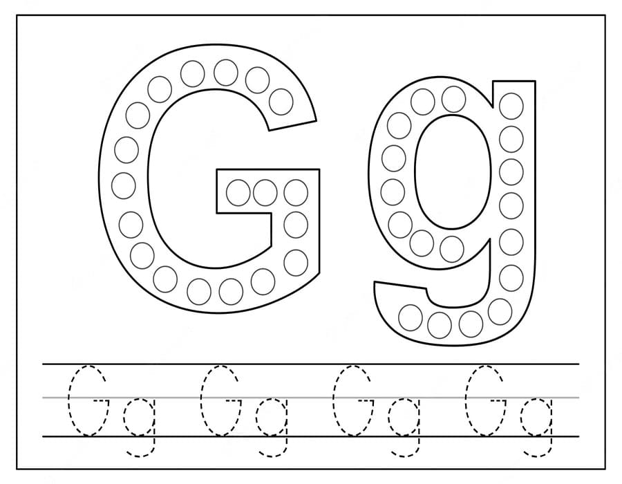Printable Letter G Tracing Example