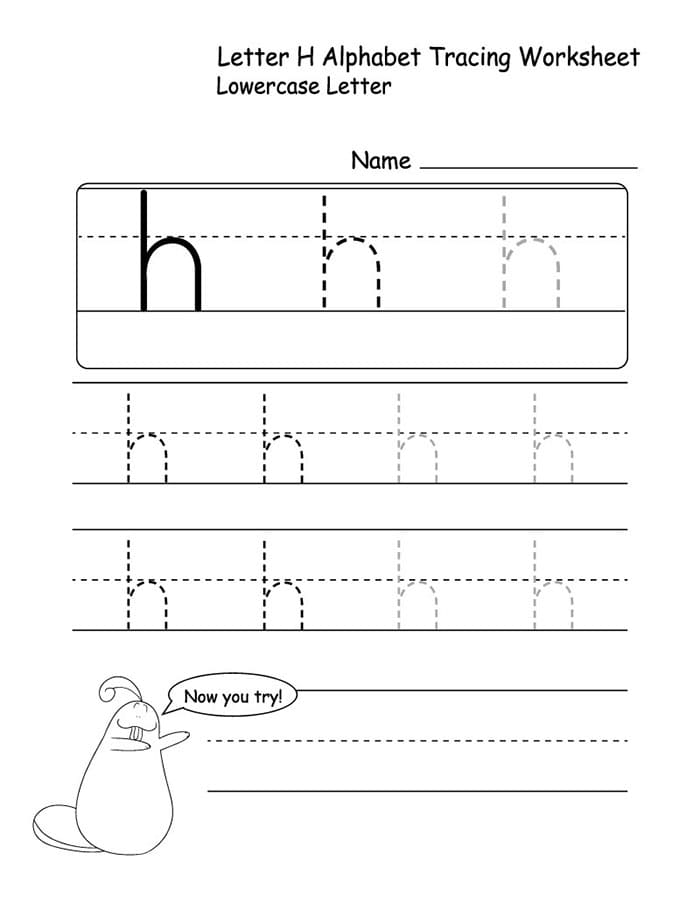 Printable Letter H Tracing Lowercase